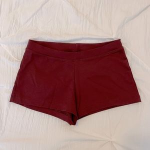 Capezio Burgundy Dance Shorts